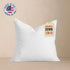 13x13 Throw Pillow Insert: Hypoallergenic Faux Down, Indoor Outdoor, Made in USA HICKORY MADE
